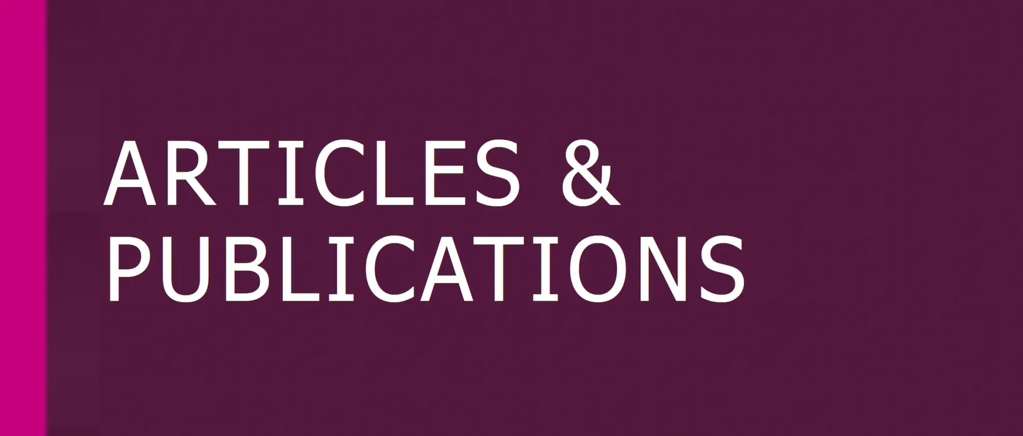 Articles  & Publications